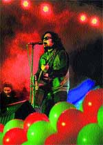 The Local Train band performs at the Plaza in Sector 17, Chandigarh, on Wednesday