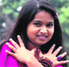 Roshni Parekh, who plays Gudiya in Zee TVs popular drama, Mrs Kaushik Ki Paanch Bahuein, poses during her visit to Dehradun on Wednesday. Tribune photo: Vinod Pundir 