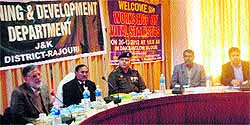 A workshop on death and birth registration underway in Rajouri on Wednesday