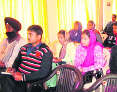 Teachers particpate at IERT multi-category training at Khalsa College Senior Secondary School in Amritsar on Thursday. 