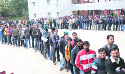 Unprecedented rush was witnessed at prominent city schools for admission to pre-nursery classes