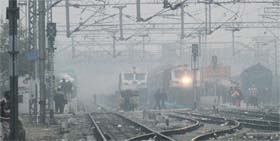 Most of the long-route trains continue to run behind schedule due to fog in Ludhiana on Thursday