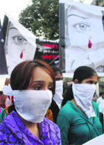 Students in Mumbai participate in a silent rally against the gang rape in New Delhi.  PTI