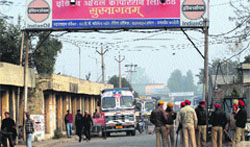 An outer view of the IOC terminal at Such Pind on the Jalandhar-Amritsar highway. a tribune photograph