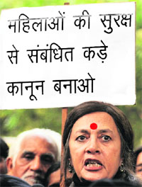 CPM Politburo member Brinda Karat during a silent march in New Delhi on Saturday.