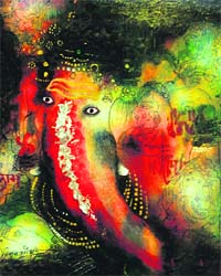 Divine reflection: A painting by Vijay Singh Chouhan