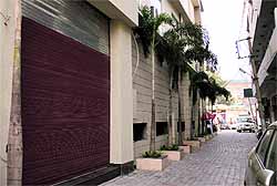 A view of the side entrance of the nightclub called The Hub. The entrance is in violation of the building bylaws in Ludhiana