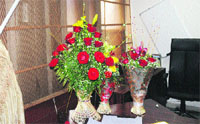 Blinds were pulled down in the Mayors room at the MC office in Chandigarh on Tuesday. Tribune photo: S Chandan