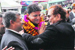 Minister for Urban Development Sudhir Sharma at Dharamsala on Tuesday.
