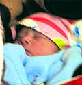 A newborn baby at Lord Mahavira Civil Hospital in Ludhiana