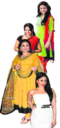 From top: Anushka Sharma, Sonakshi Sinha, Vidya Balan and Kareena Kapoor