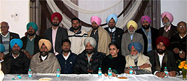 Congress leaders at the meeting organised to assess the preparations for the Maghi Mela conference to be held on January 14