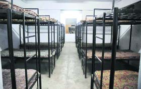 The deserted night shelter at Sector 26 on Wednesday night.