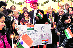 NRIs hold a protest against the Delhi gang rape, in London