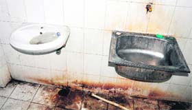 Dirty washrooms at the ESI Hospital on Majitha Road in Amritsar.
