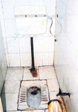 Dirty washrooms at the ESI Hospital on Majitha Road in Amritsar.