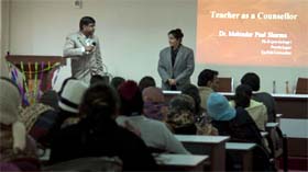 A seminar in progress at the RBDAV School in Bathinda on Friday.