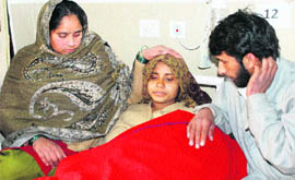 The victim, Rabia, who lost her baby girl at General Hospital, Sector 6, in Panchkula on Friday. 