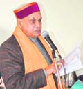 PK Dhumal addresses a BJP workers meeting at Baroha on Friday.
