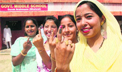 A file photograph of the 2011 panchayat elections.