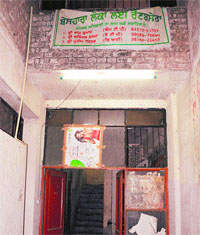The MC night shelter at the Zila Parishad Building near Clock Tower in Ludhiana.