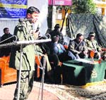 An official speaks during the skill development programme