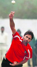 J&K player Parvez Rasool during India A camp.