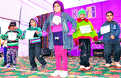 Children of employees perform a cultural programme as part of Family Day at Kirby Steels at SIDCUL in Haridwar on Sunday