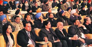 Overseas Indians attend the Parvasi Punjabi Sammelan-2013 in Jalandhar on Saturday.