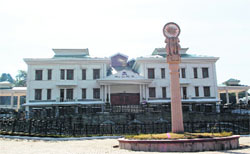 The HP Vidhan Sabha building in Tapovan, near Dharamsala.