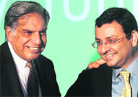 Ratan Tata and Cyrus Mistry (R)