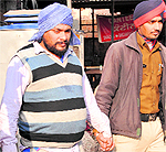 Accused Rajiv Sood being produced at the District Courts in Mohali on Tuesday