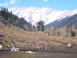 The Solang ski slopes, 13 km from Manali, wear a deserted look.