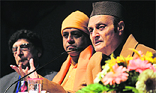 MP Karan Singh addresses a seminar in Jammu on Tuesday