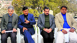 Members of Bar association in Rajouri on Tuesday