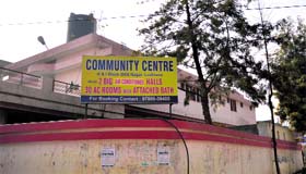 Hand I blocks of the Community Centre at BRS Nagar in Ludhiana.