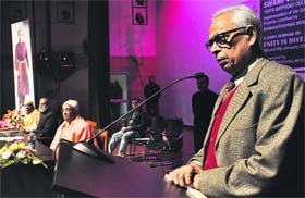 Governor NN Vohra addresses a seminar in Jammu on Wednesday