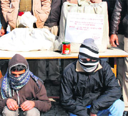 Two arrested for selling Chinese kite strings in Amritsar on Thursday. 