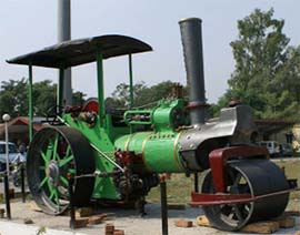 105-year-old steam road roller stationed at Ferozepur.