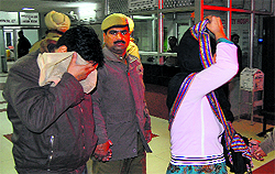 The accused couple in police custody in Chandigarh on Thursday