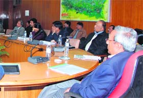 Chief Secretary Alok Kumar Jain presides over a meeting of health and family welfare officials in Dehradun on Thursday