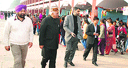 DC Mandeep Singh Brar (third from left) during the 10-day crafts mela and a state exhibition