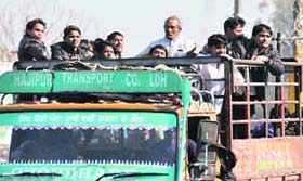 Commuters were seen violating rules even as the traffic police conducted an awareness drive in Ludhiana on Thursday