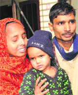 Parents of the abducted baby.