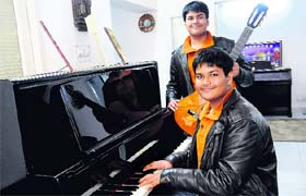 Eash (on piano) & Eashan Goyal