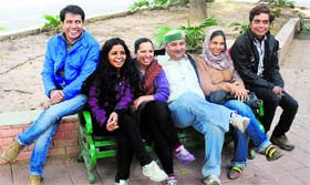 Amitabh Srivasatava (in white) with his his group