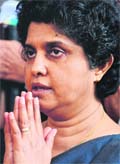 A file photo of Shirani Bandaranayake