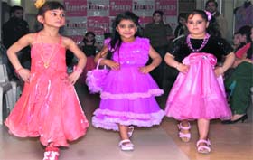 Budding models Little girls walk the ramp during a fashion show organised at Jalandhar on Tuesday