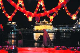 Decked up for Gurpurb: An illuminated Golden Temple on the eve of the birth anniversary of Guru Gobind Singh in Amritsar on Thursday