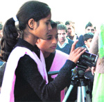 Schoolchildren, under a project by the American Indian Foundation, get training to capture their creativity through filmmaking in Amritsar